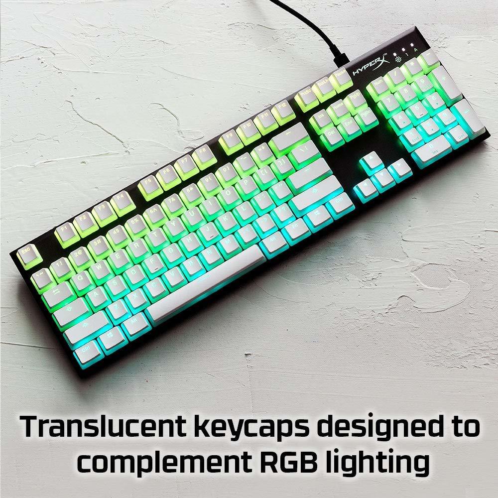 HyperX Double Shot PBT Keycaps (White) for PC image