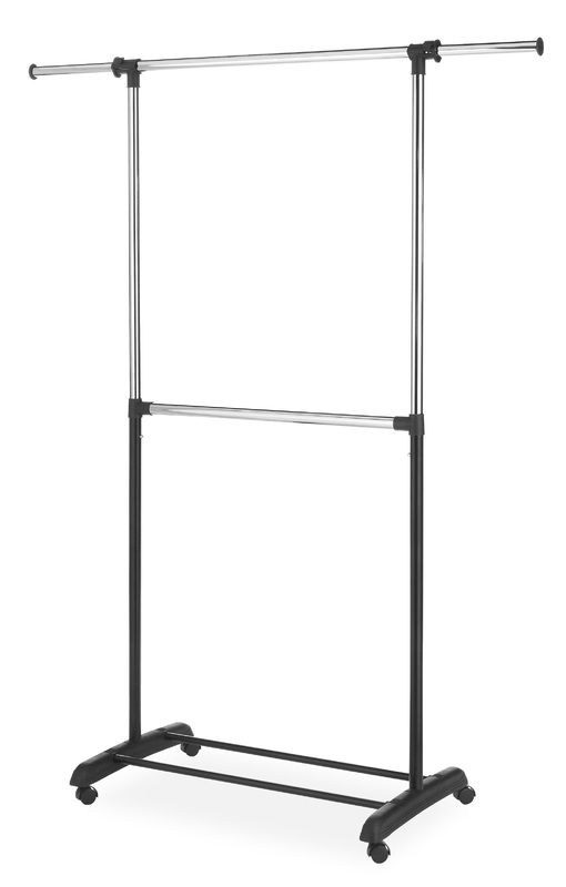 Whitmor Adjustable 2 Rod Garment Rack Black at Mighty Ape NZ