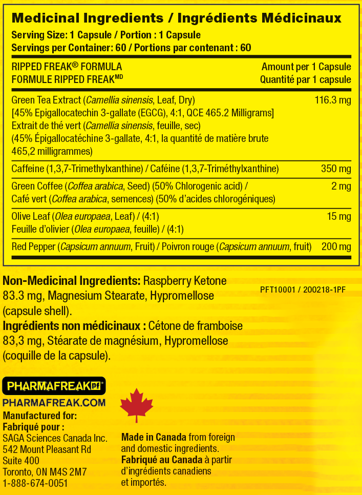 Ripped Freak Hybrid Supplement Fat Burner | 60 Capsules image