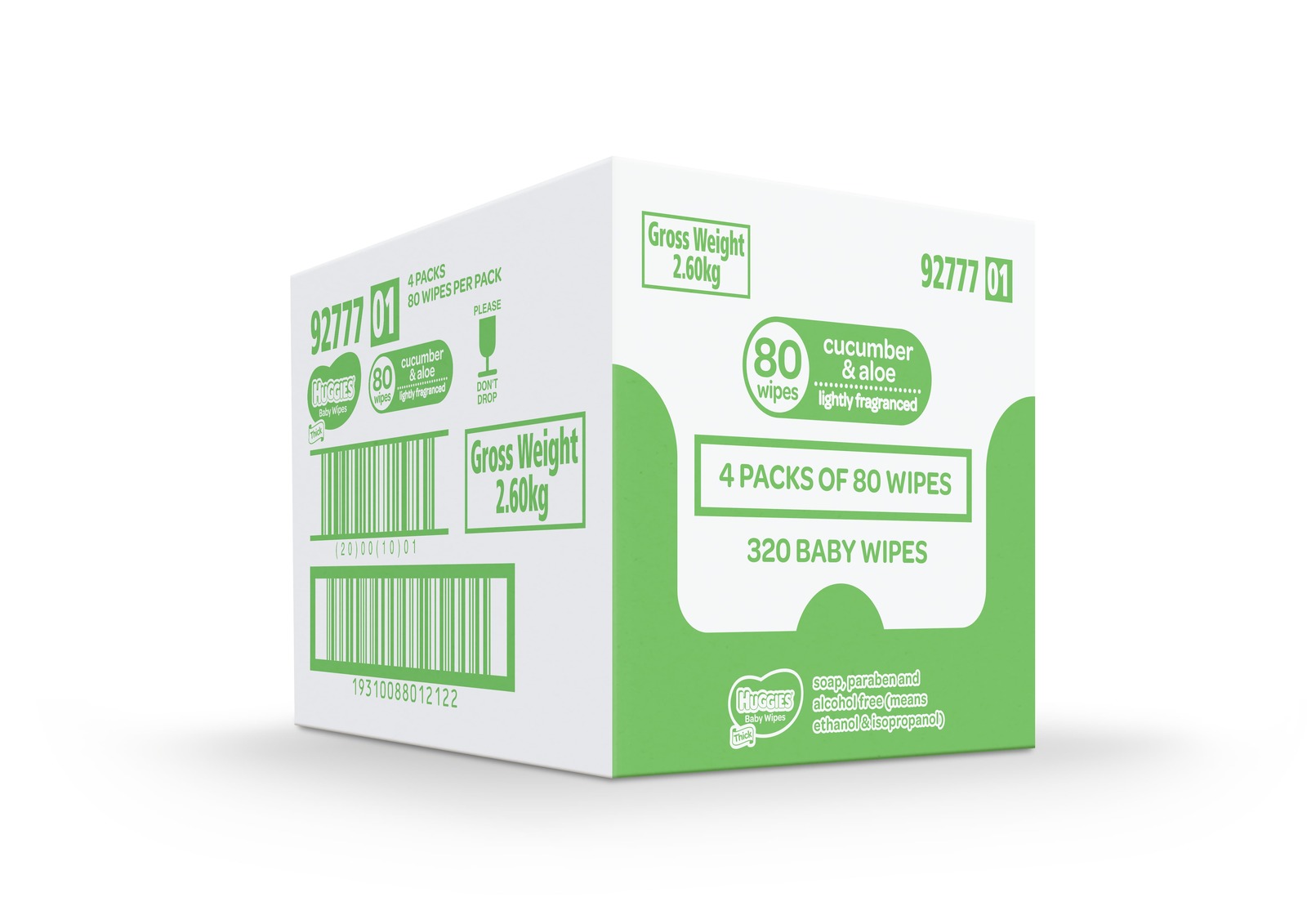 Huggies Baby Wipes Refill Shipper Pack - Cucumber & Aloe (320 Wipes) image