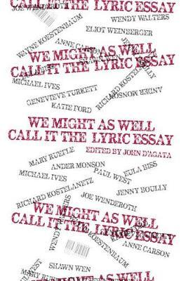 We Might as Well Call It the Lyric Essay image