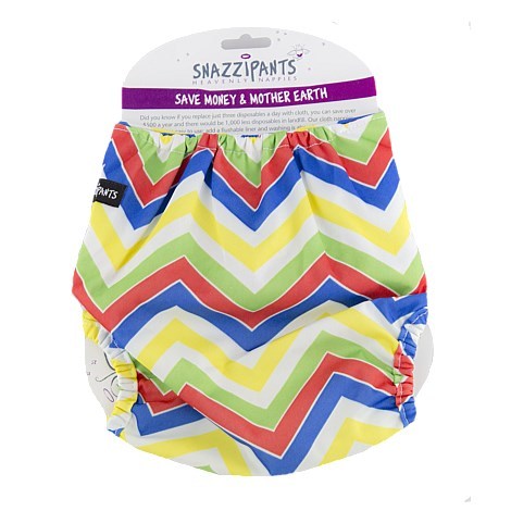 Snazzipants Reusable Nappy Pull Cover - Multi Chevron image