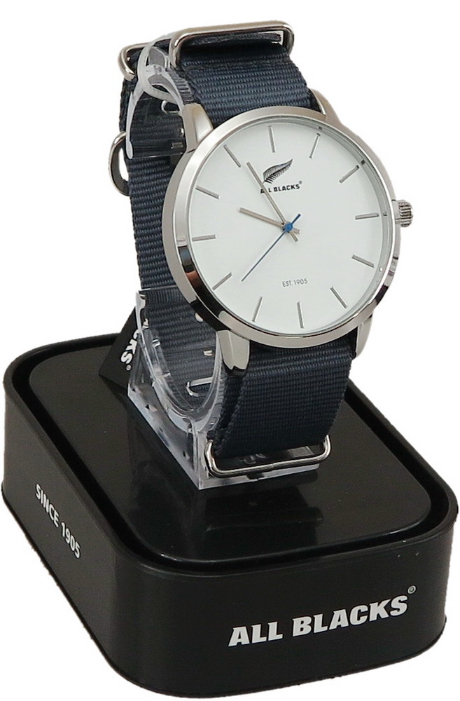 All Blacks Watch - White Face/Blue Nato Strap image