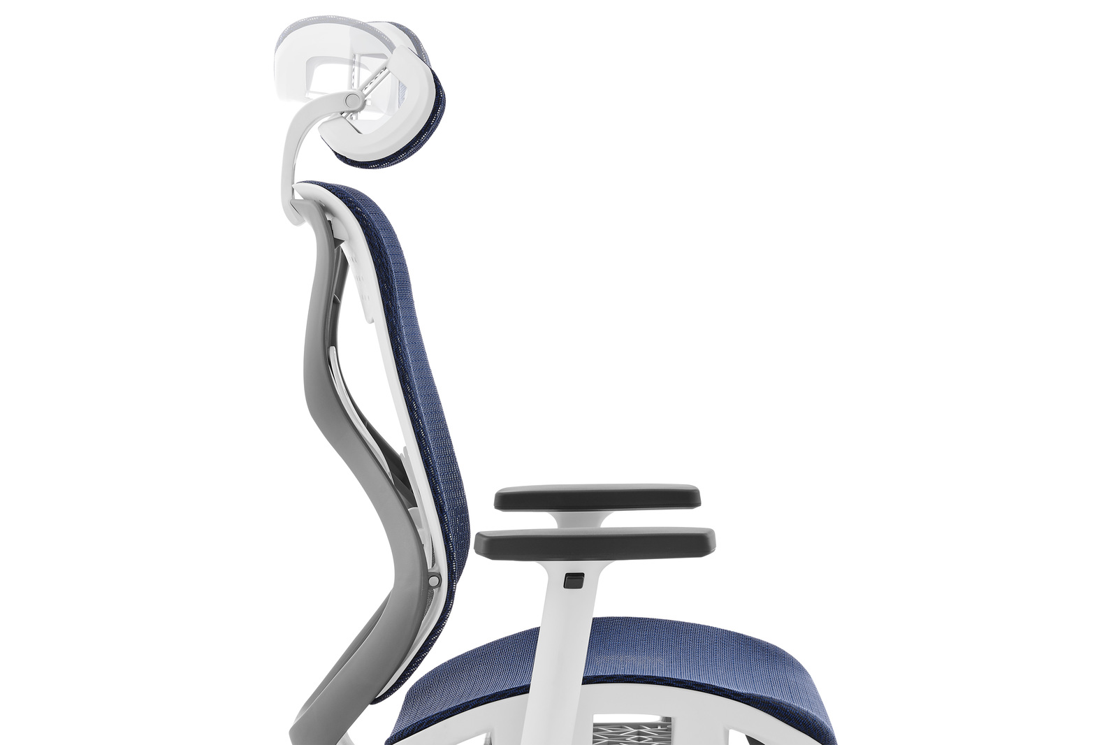 Buy Ergolux London Office Chair (White Frame, Blue) at Mighty Ape NZ