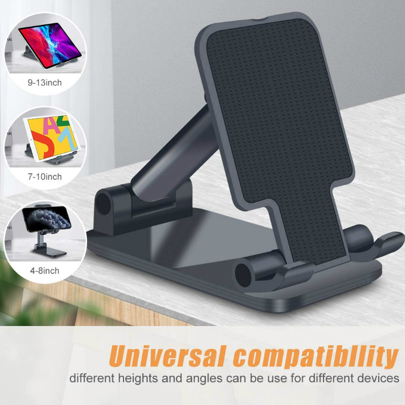 Adjustable Foldable Phone Holder - Black image