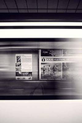 Mind Blowing Black and White Railway Station Departure Platform 150 Page Lined J by Mindblowing Journals image