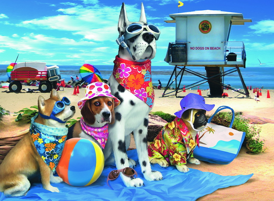 Ravensburger No Dogs on the Beach Puzzle (100pc) image