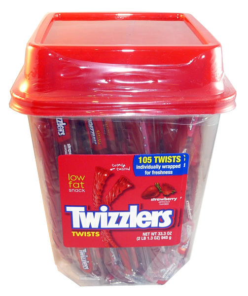 Twizzlers Strawberry Tub - 945g (105 Pieces) image