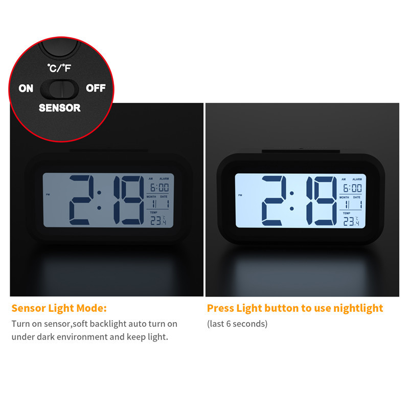 Smart Night Light Digital Alarm Clock Green at Mighty Ape NZ