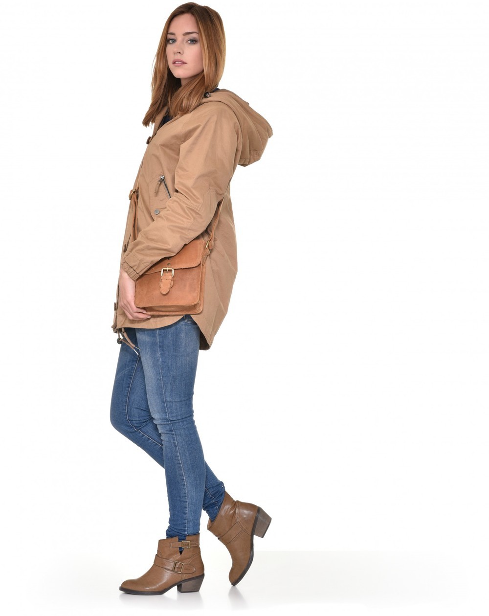 Urban Forest: Little Joe Leather Body Bag - Cognac image