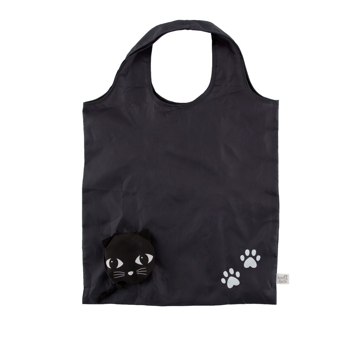 Black Cat Foldable Shopping Bag image