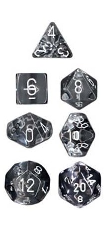 Chessex Translucent Polyhedral Dice Set - Clear image