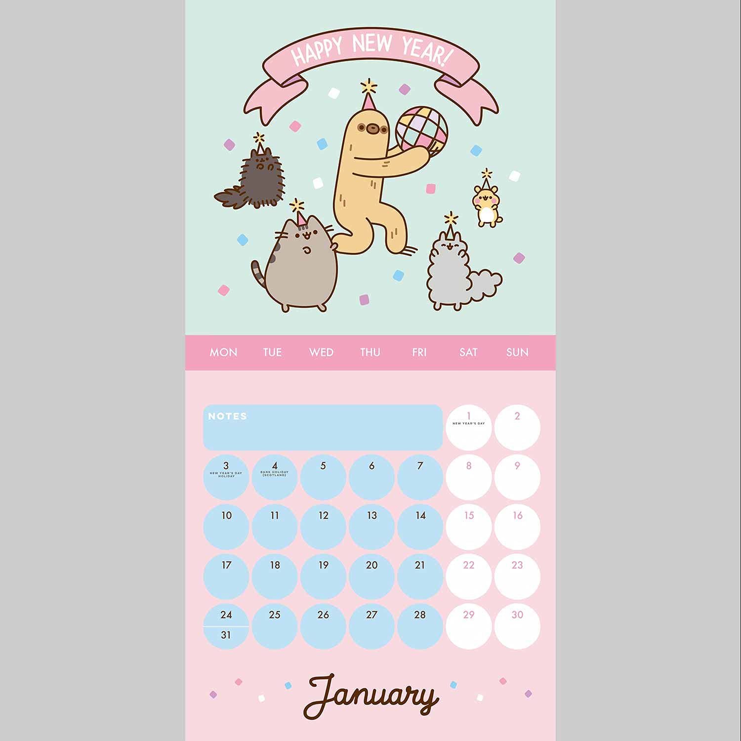 2022 Pusheen Calendar Pusheen - 2022 Square Wall Calendar Images At Mighty Ape Nz