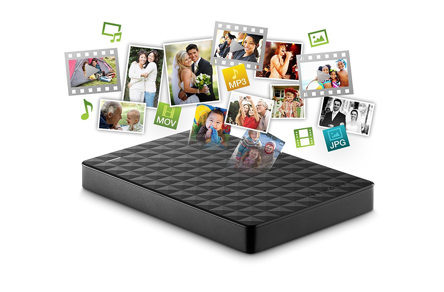 2TB Seagate Expansion Portable 2.5" USB 3.0 External HDD - Black image