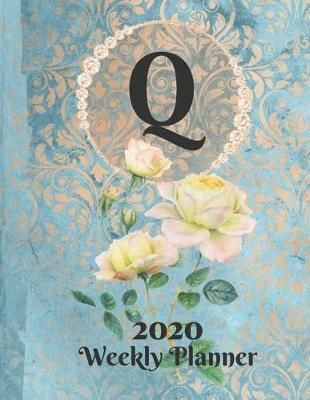 Plan On It Large Print 2020 Weekly Calendar Planner 15 Months Notebook Includes Address Phone Number Pages - Monogram Letter Q image