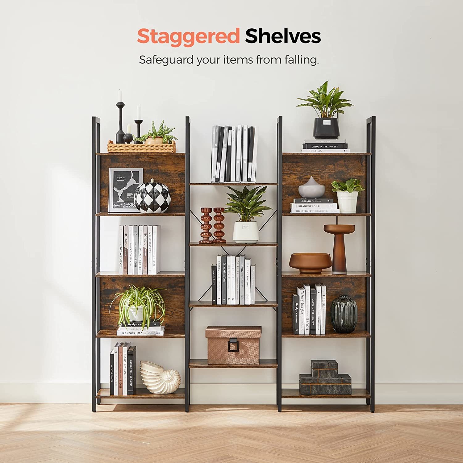 Buy Vasagle Industrial 14 Shelves Large Bookshelf at Mighty Ape NZ