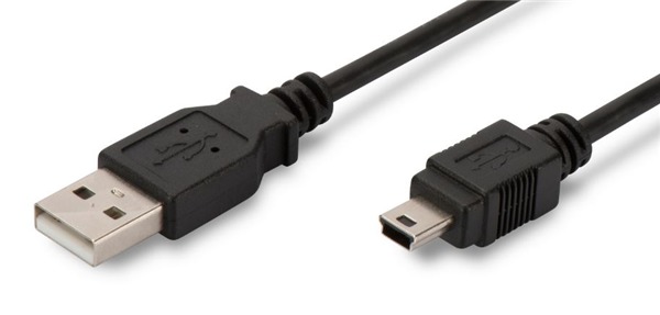 Digitus USB 2.0 Mini USB device Cable 5 Pin Black - 5M image