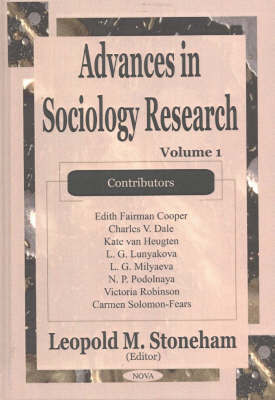 Advances in Sociology Research: v. 1 image