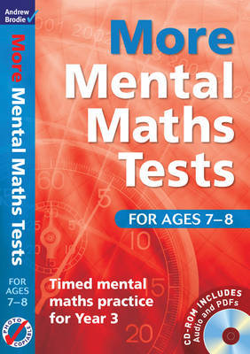 More Mental Maths Tests for Ages 7-8: Timed Mental Maths Practice for Year 3 by Andrew Brodie image