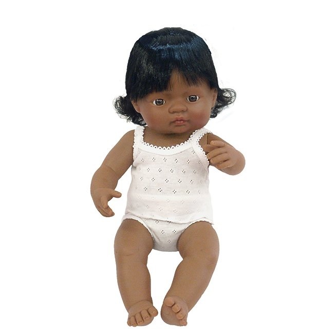 Miniland: Anatomically Correct Baby Doll - Latin American Girl (38cm) image