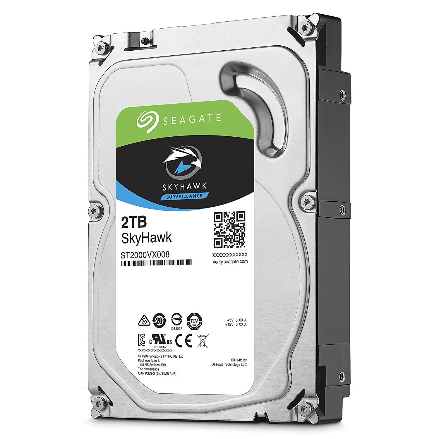 2TB Seagate SkyHawk Surveillance SATA 6Gb/s 64Mb Cache 3.5" Internal Hard Drive image