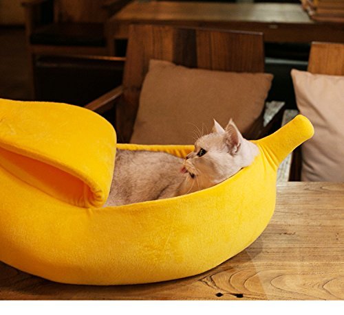 Purrnana Cute Banana Cat Bed (Large) image