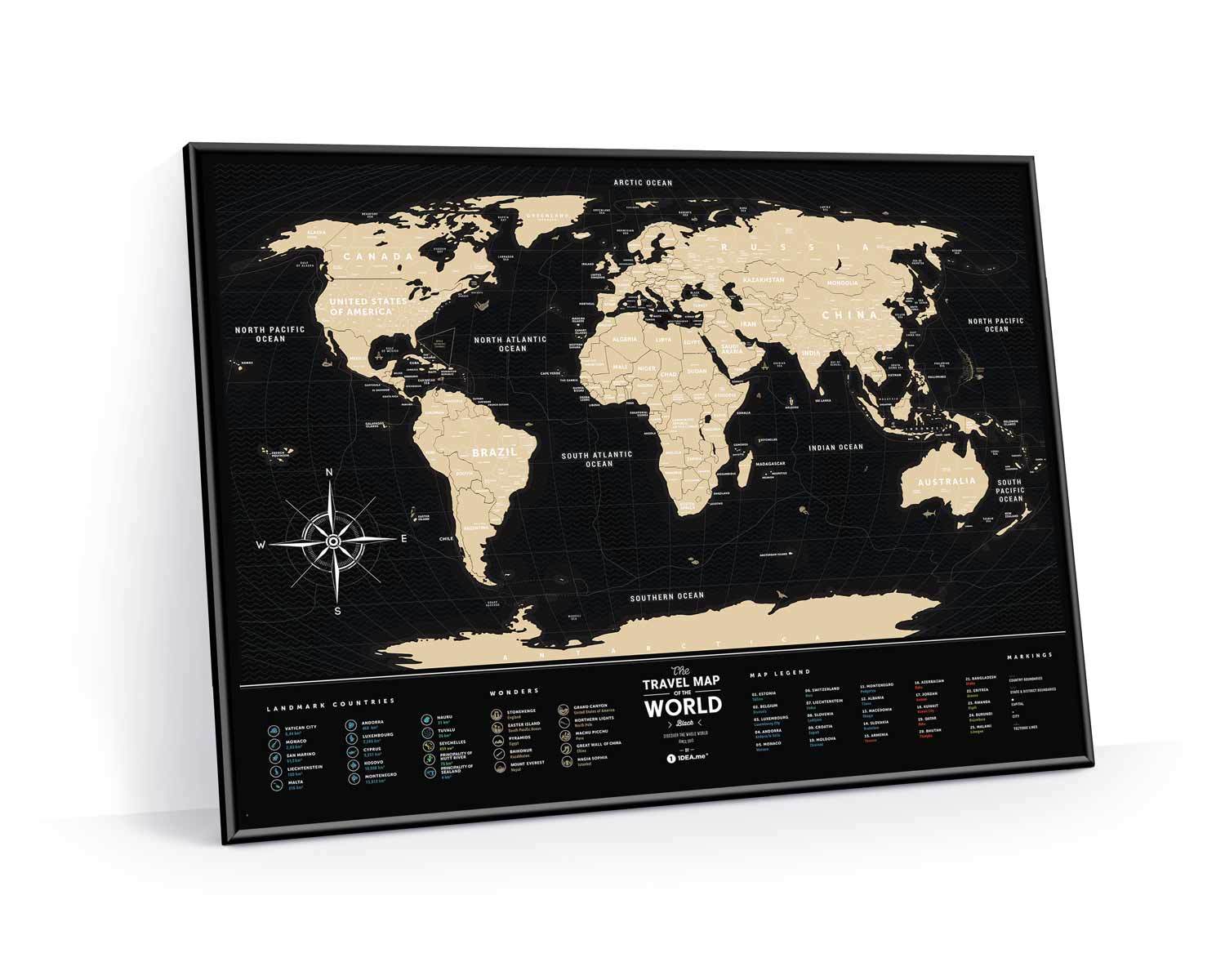 Scratch-off maps Travel Map Black World image