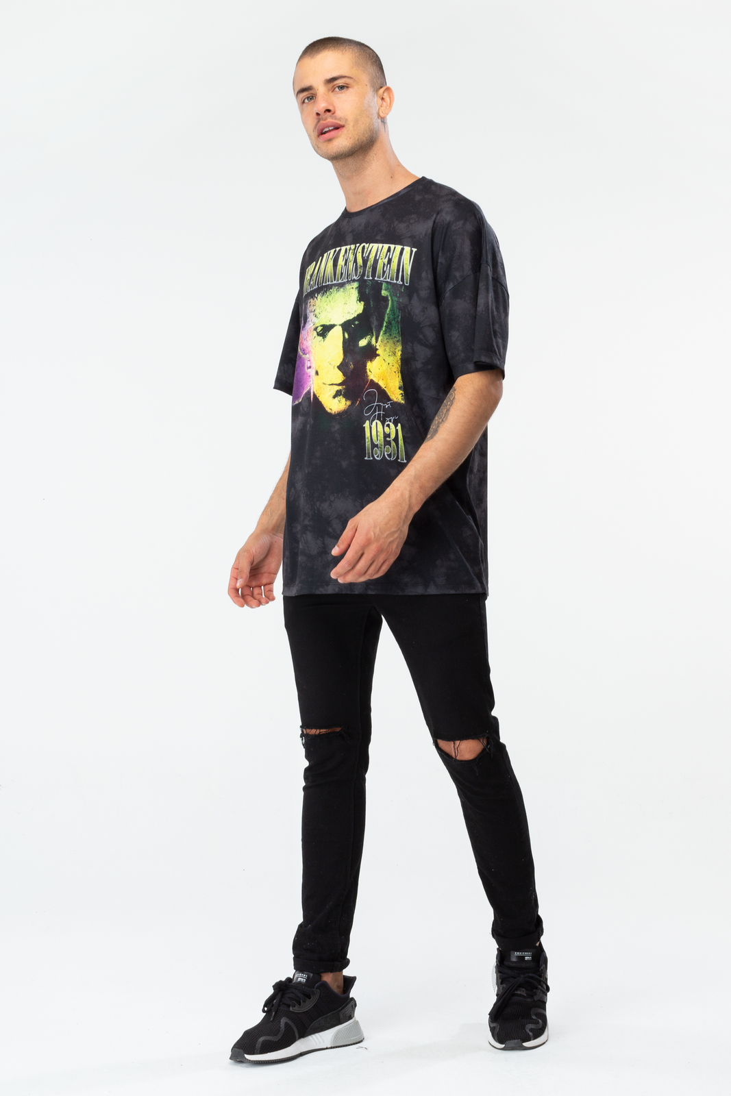 Just Hype: Mens T-Shirt - Frankenstein Retro L image