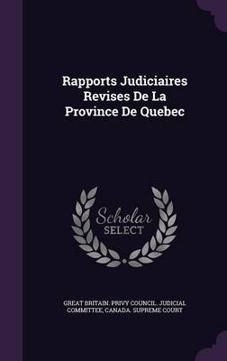 Rapports Judiciaires Revises de La Province de Quebec image