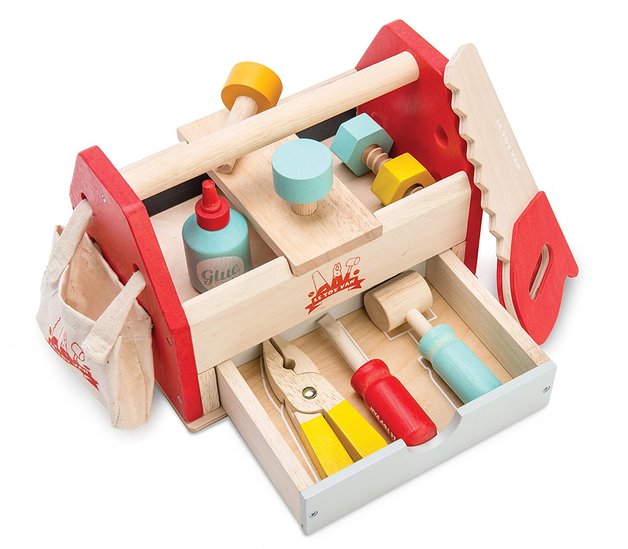 wooden tool kit toy