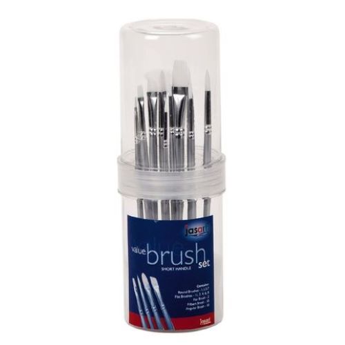 Jasart: Short Handle Brush Tube - Synthetic White image