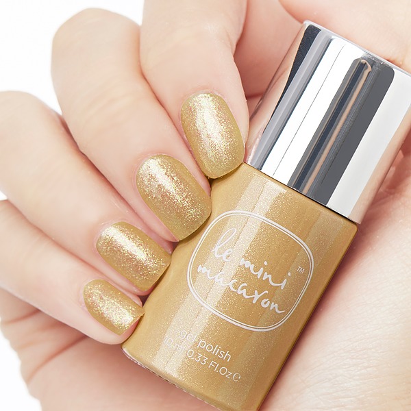 Gold Shimmer Nail Polish le mini macaron gel nail polish gold glitter image