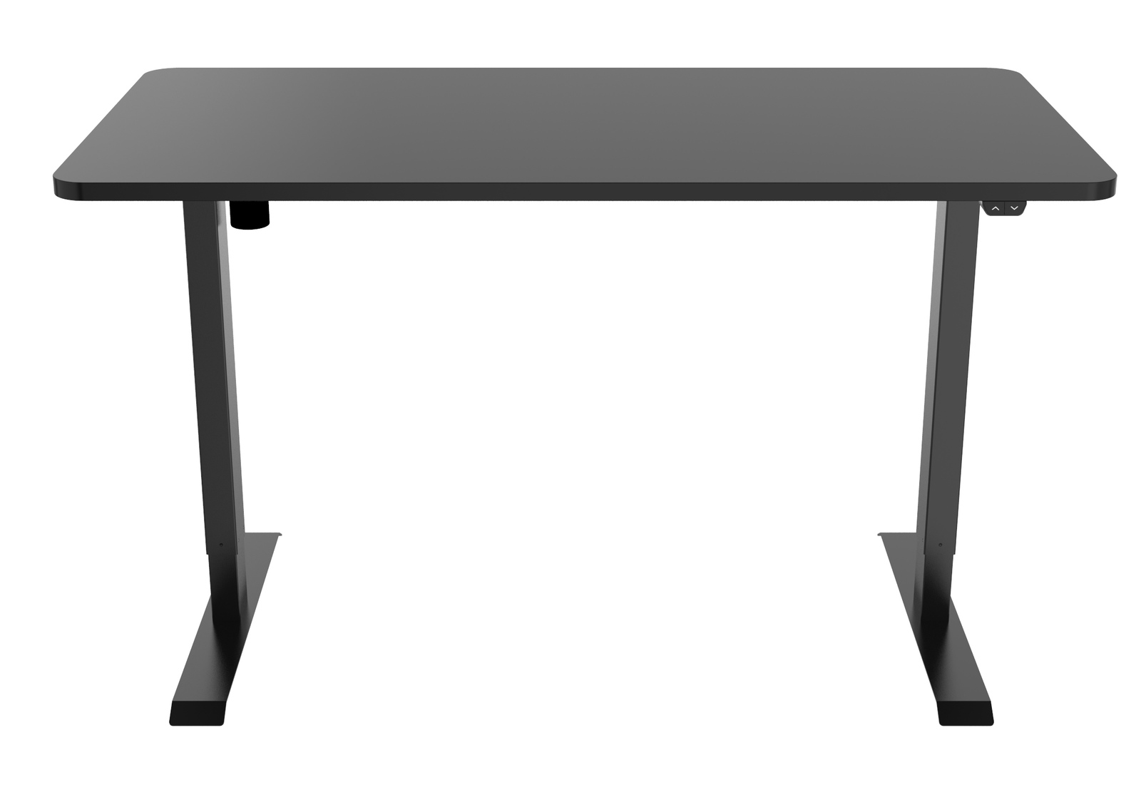 Gorilla Office: 2-Stage Motorised Height Adjustable Desk - Black/Black (1400 x 700mm)