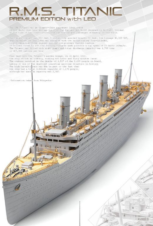 Academy 1/400 Titanic LED Premium Model Kit