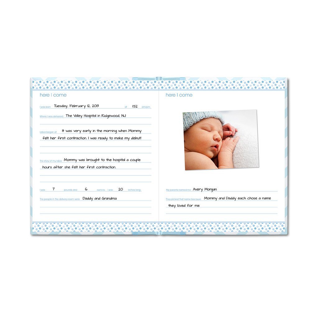 Pearhead Chevron Baby Book (Blue) image