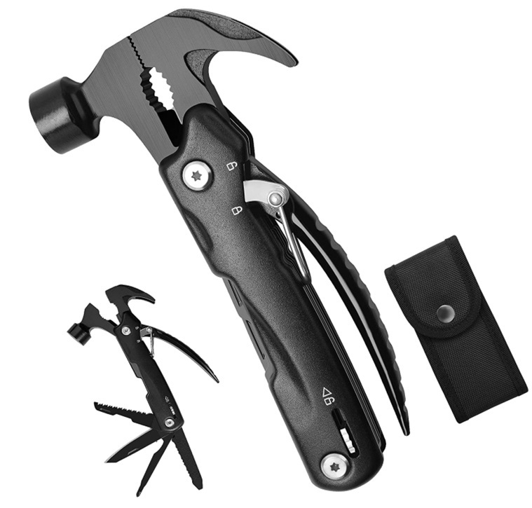Buy MultiPurpose Hammer Camping Multitool Black at Mighty Ape NZ