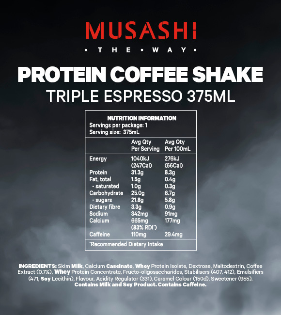 Buy Musashi Protein Coffee RTD Shake (6x375ml) at Mighty Ape NZ