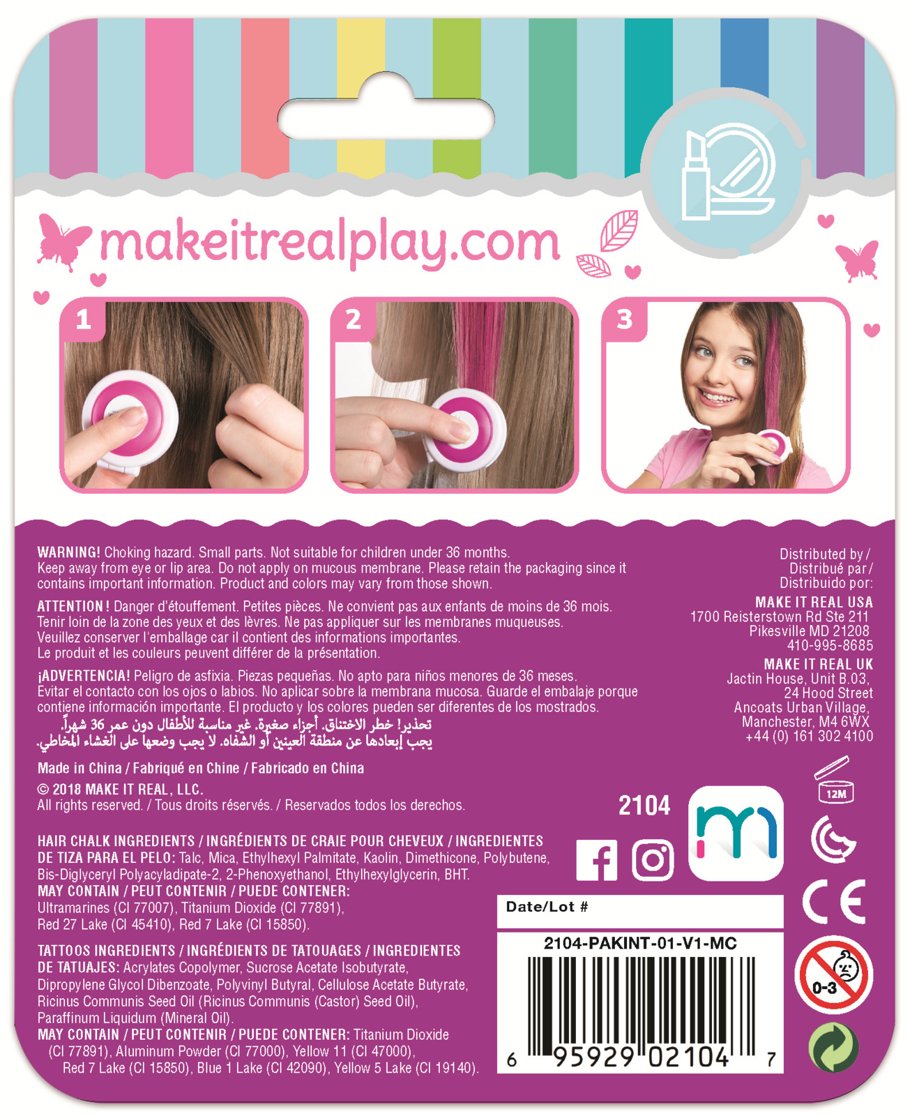 Make It Real: Hair Deco Set - Pink