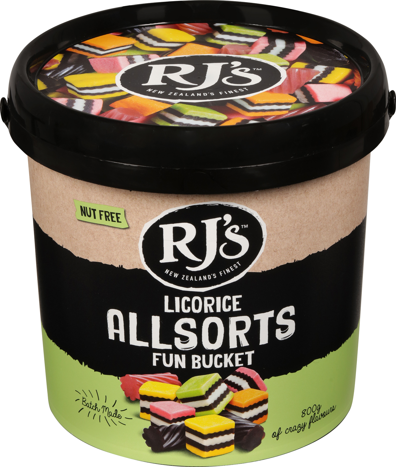 RJ's Licorice Allsorts Fun Bucket (800g) 4pk at Mighty Ape NZ