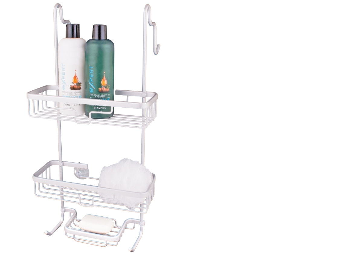 Aluminium Over The Door Shower Caddy 28 X 16 X 58cm at Mighty Ape NZ