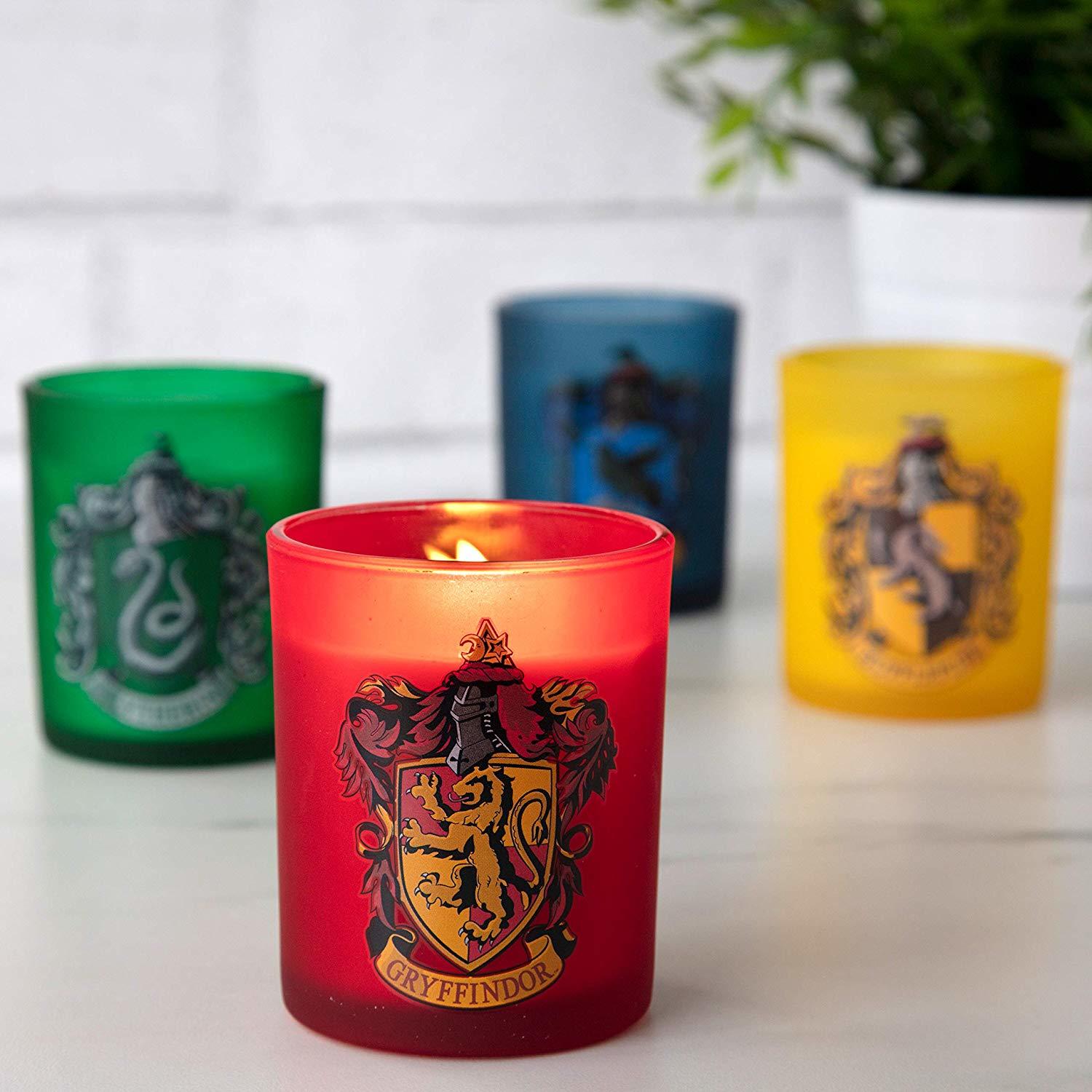 Harry Potter Houses Of Hogwarts Glass Votive Candle Set at Mighty Ape NZ
