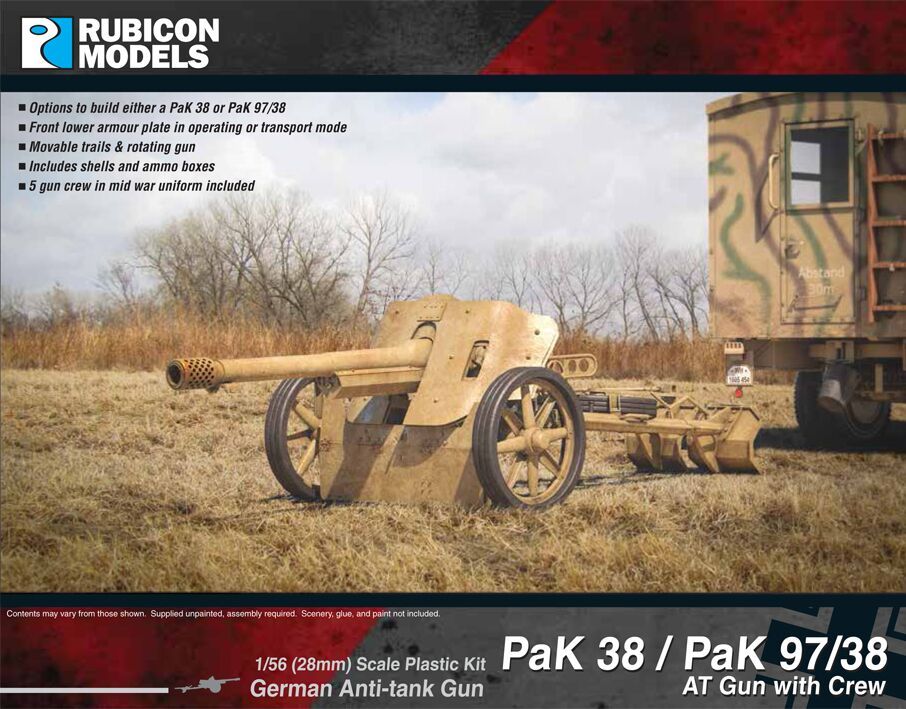 Rubicon 1/56 German PaK 38 / PaK 97/38 AT Gun with Crew image