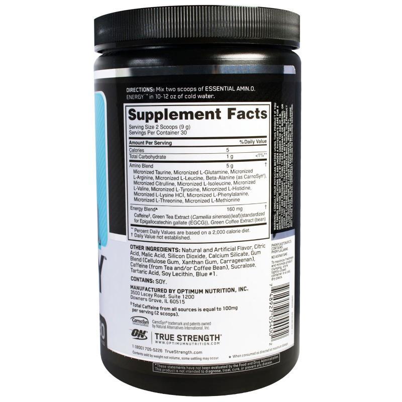 Optimum Nutrition Amino Energy Drink - Blueberry Mojito (30 Serves) image