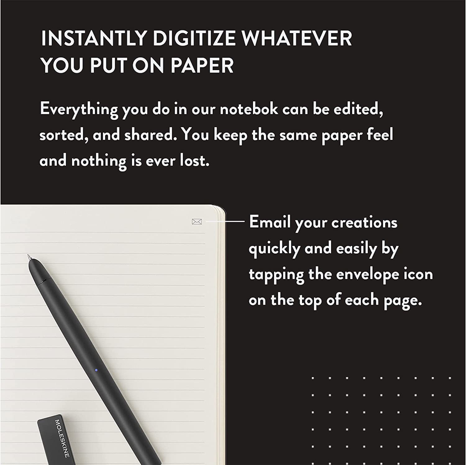 Buy Moleskine Smart Notebook Large Black & Smart Pen at Mighty Ape NZ