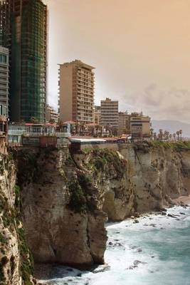 Shoreline of Beirut Lebanon Journal on Paperback by Cool Image