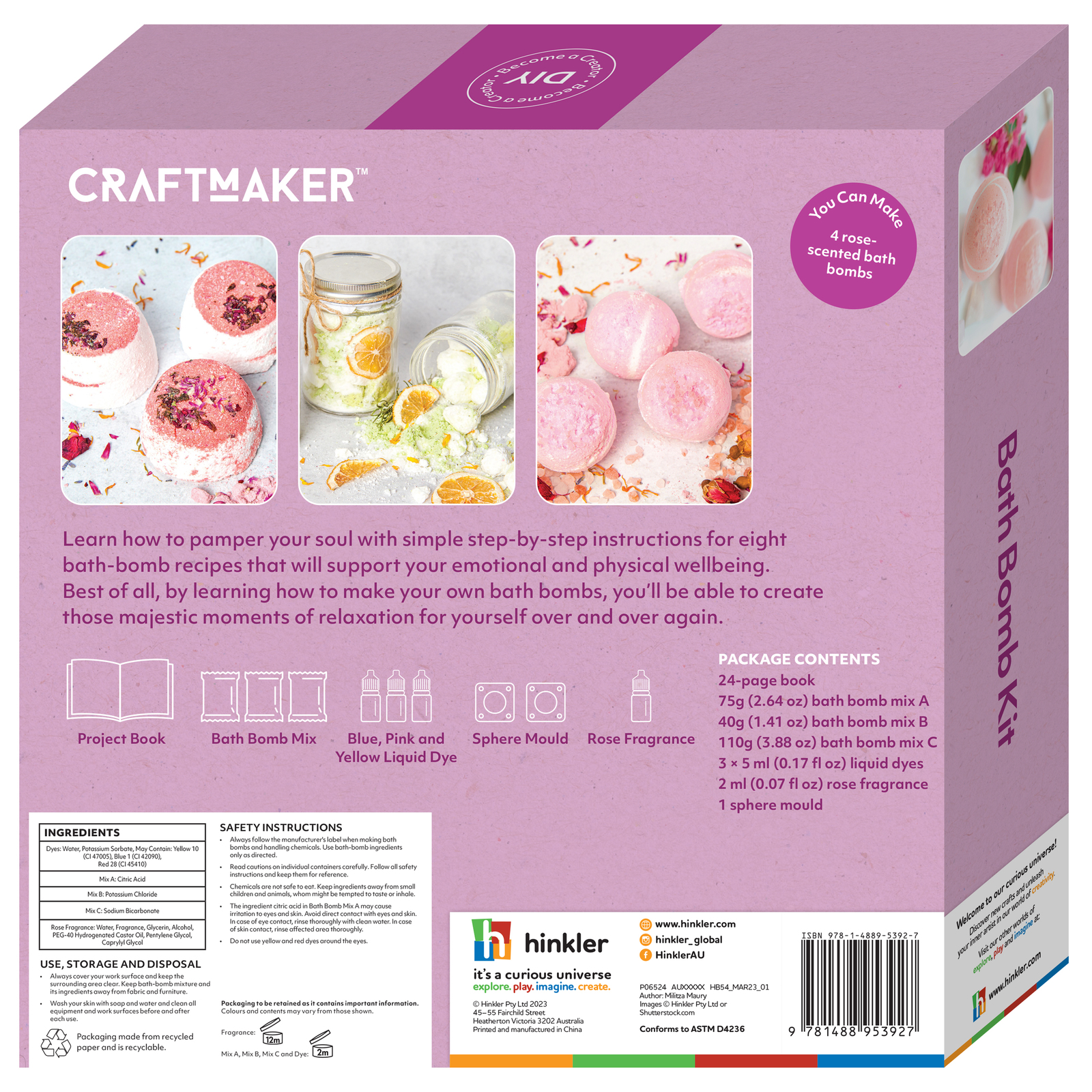 Buy Hinkler Craft Maker Classic Bath Bombs Kit at Mighty Ape NZ