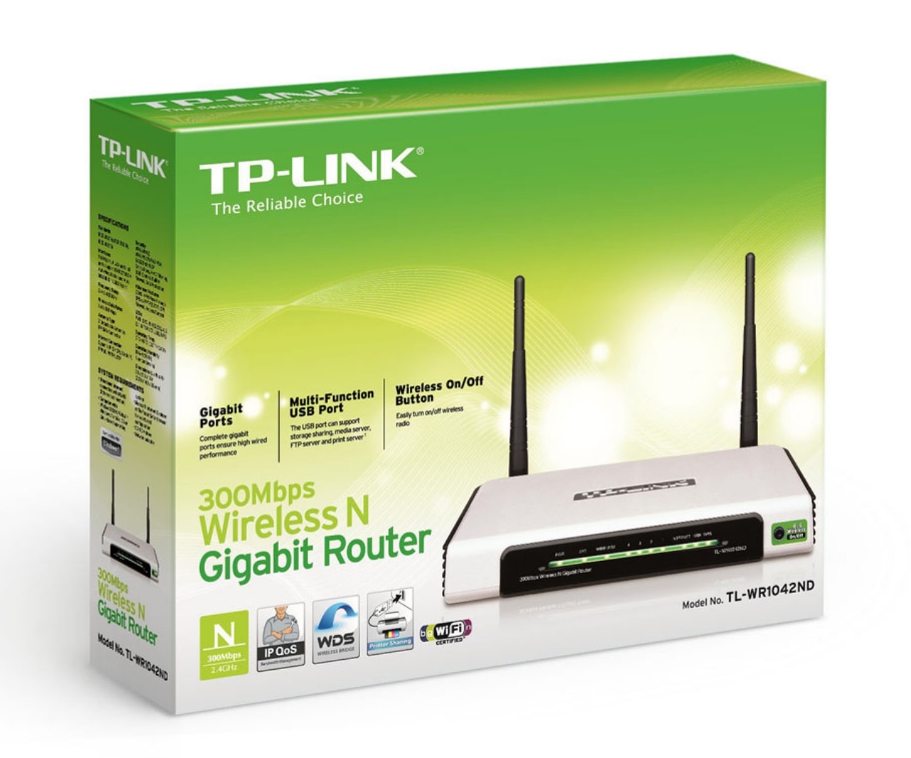 TP-Link 300M Wireless N Gigabit Router, 2 Detachable Antennas