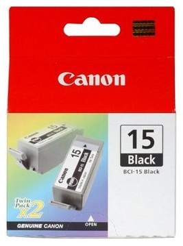 Canon Ink Cartridge - BCI15BK Twin Pack (Black)