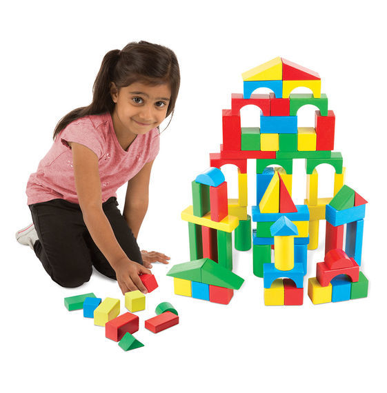 Melissa & Doug: Wood Blocks - 100-Piece Set