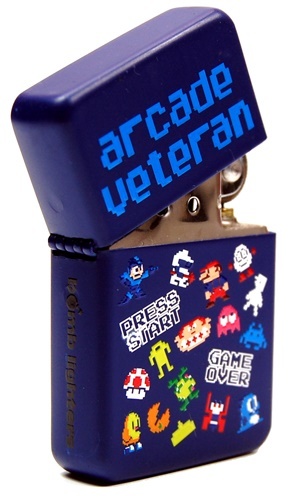 Arcade Veteran Windproof Lighter - Matte Blue image